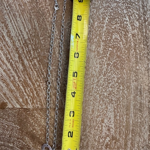 Dior Silver Crystal Letter Necklace - Picture 5 of 5